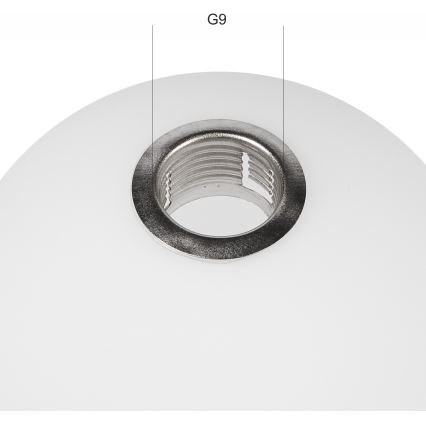 Náhradné sklo k lustru ASTRO G9 pr. 10 cm