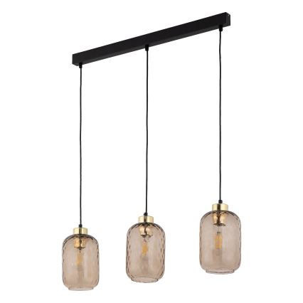 Náhradné sklo pre luster a nástenné svietidlo PESCARA, objímka E27, priemer 14 cm, dymovo-hnedé