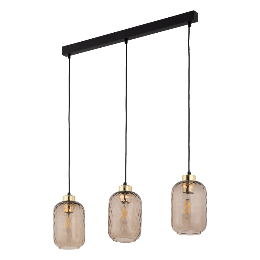 Náhradné sklo pre luster a nástenné svietidlo PESCARA, objímka E27, priemer 14 cm, dymovo-hnedé