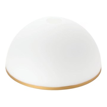 Náhradné sklo k lustru a stojacej lampe OLD LAMP E27 pr. 30 cm biela/zlatá
