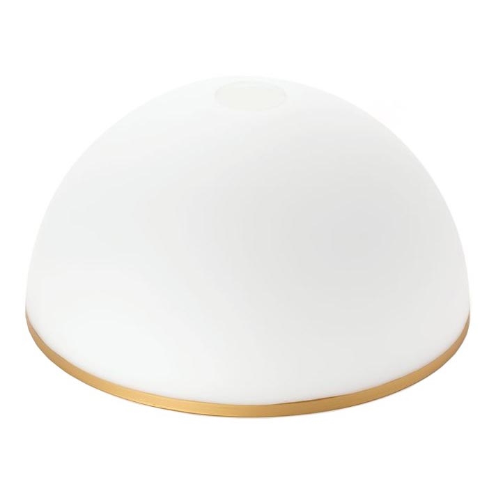 Náhradné sklo k lustru a stojacej lampe OLD LAMP E27 pr. 30 cm biela/zlatá