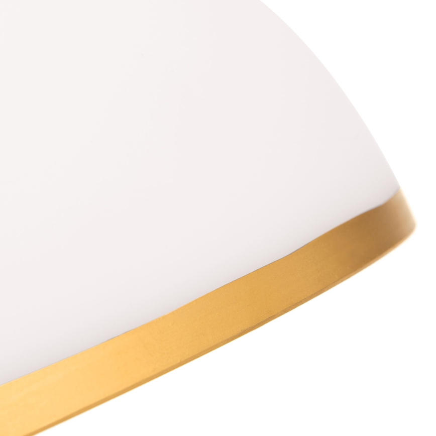 Náhradné sklo k lustru a stojacej lampe OLD LAMP E27 pr. 30 cm biela/zlatá