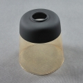 Náhradné sklo k lustru AMBER E27, priemer 15,5 cm, čierne/dymovo-béžové