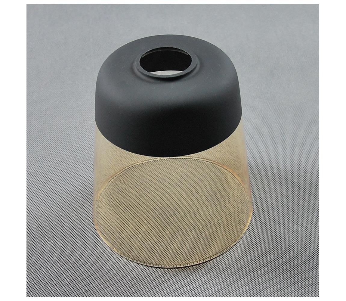 Náhradné sklo k lustru AMBER E27, priemer 15,5 cm, čierne/dymovo-béžové 7325