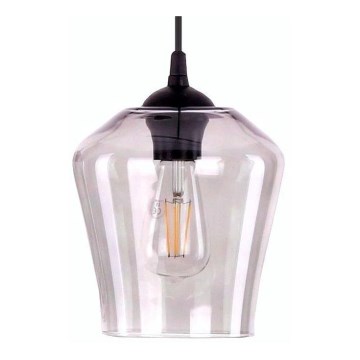 Náhradné sklo k lustru AMSTERDAM E27, priemer 19 cm, dymovo-ružové