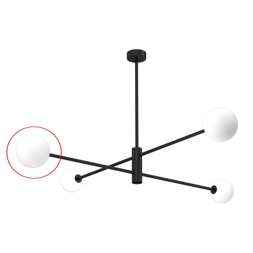 Náhradné sklo k lustru DORI G9 pr. 10 cm biela