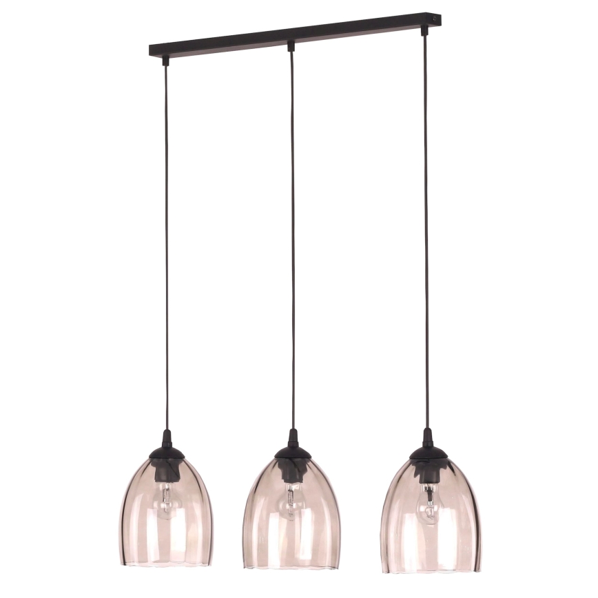Náhradné sklo k lustru E27, priemer 17 cm, dymovo-béžové