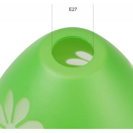 Náhradné sklo k lustru GARDEN E27 pr. 23 cm zelená