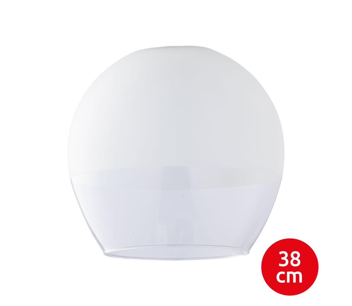 Náhradné sklo k lustru KULA E27 pr. 38 cm biela/priehľadná 7772
