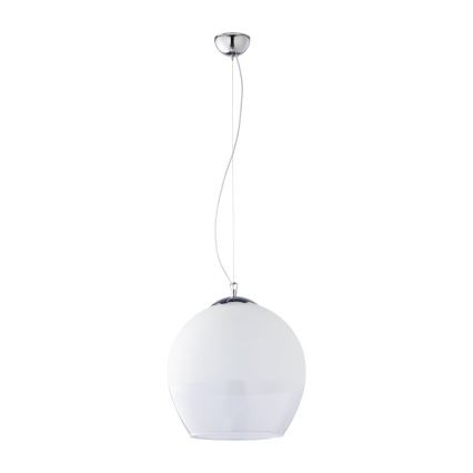 Náhradné sklo k lustru KULA E27 pr. 38 cm biela/priehľadná