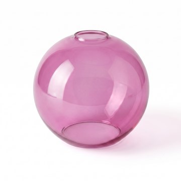 Náhradné sklo k lustru KULA E27, priemer 18 cm, dymovo-ružové
