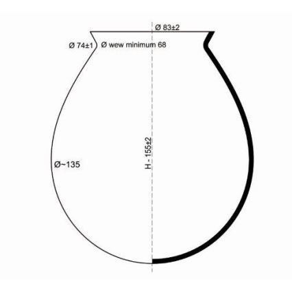 Náhradné sklo k lustru NATAN pr. 13,5 cm