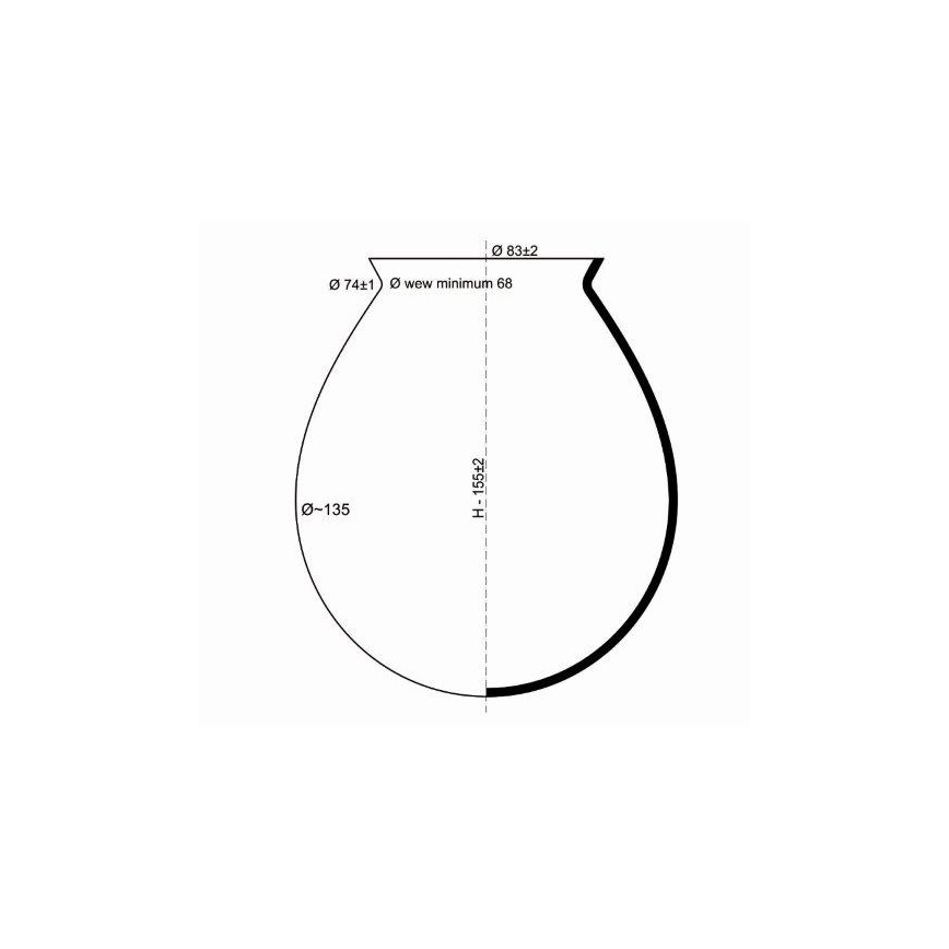 Náhradné sklo k lustru NATAN pr. 13,5 cm