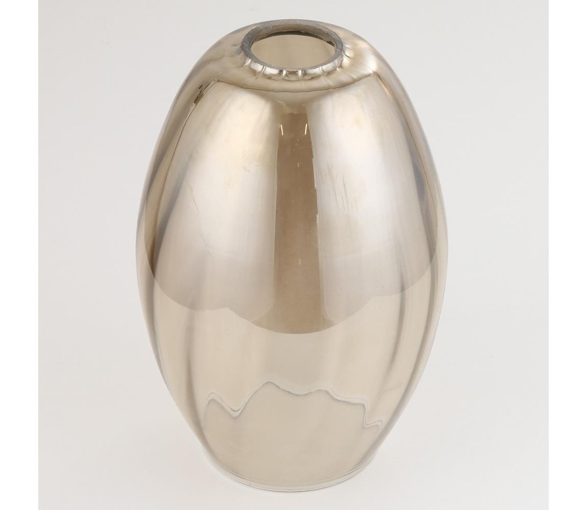 Náhradné sklo k lustru SEBO E27, priemer 17 cm, dymovo-béžové 7499