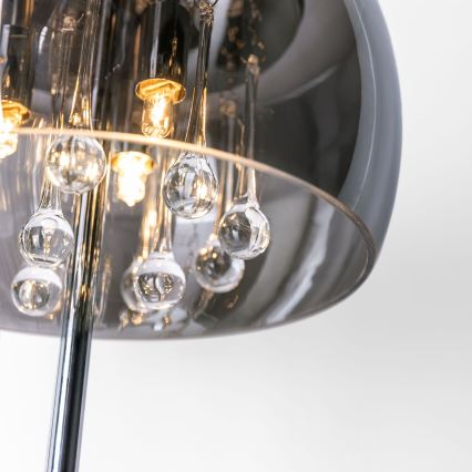 Náhradné sklo k stolovej lampe G9, pr. 28 cm, dymovo-šedé
