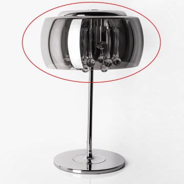 Náhradné sklo k stolovej lampe G9, pr. 28 cm, dymovo-šedé