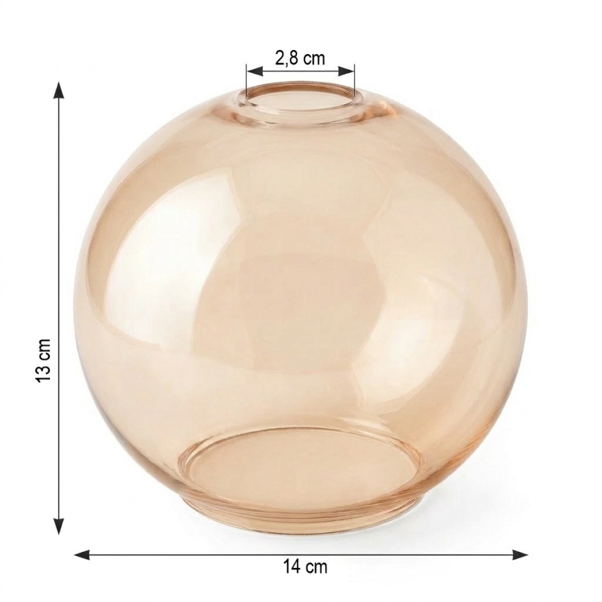 Náhradné sklo POBO pr. 14 cm dymovo-béžové