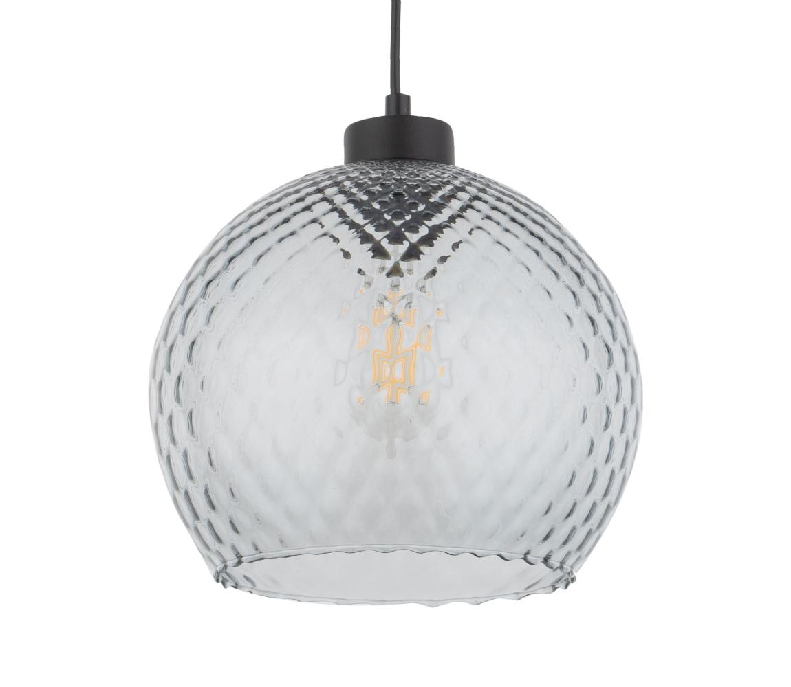 Náhradné sklo pre luster a nástenné svietidlo DEVON E27, priemer 25 cm, dymovo-sivé 7486