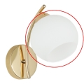 Náhradné sklo pre luster a nástennú lampu AMOS E27, pr. 13 cm, biela