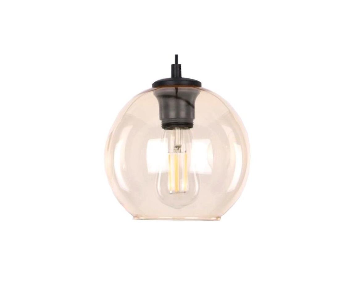 Náhradné sklo pre luster POBO E27, priemer 14 cm, dymová béžová 7338