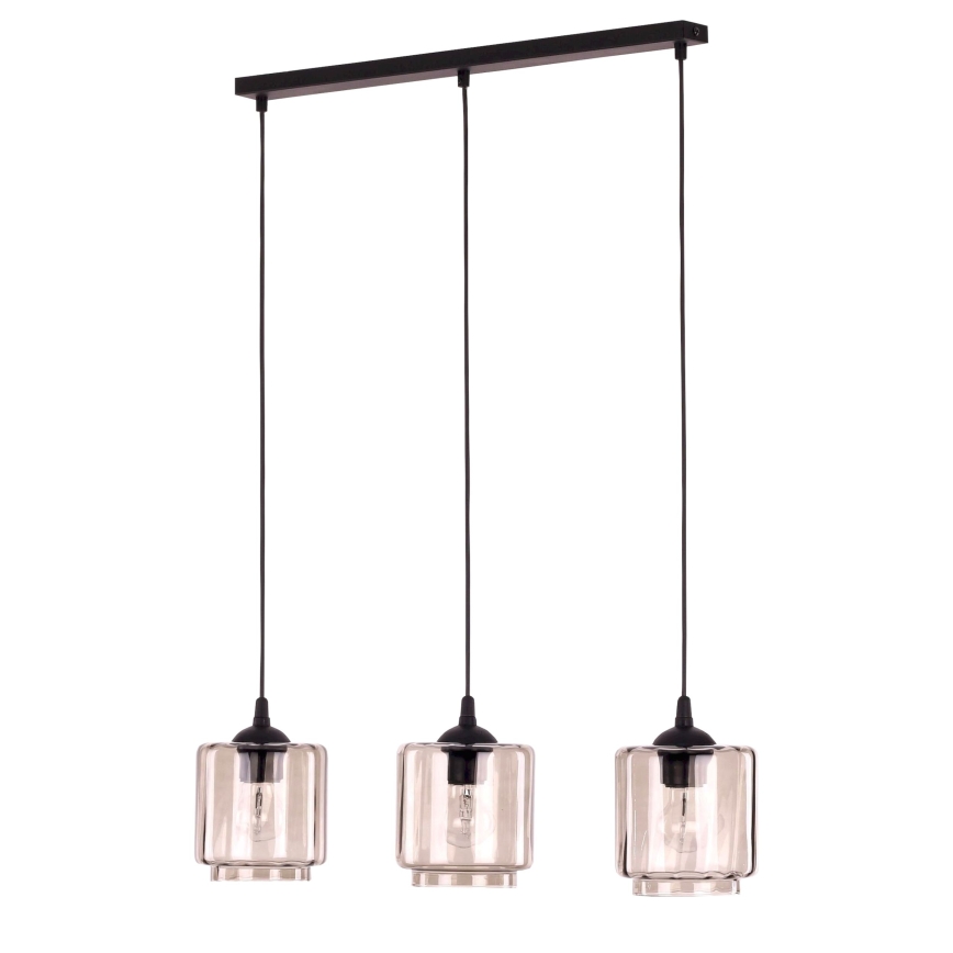 Náhradné sklo pre luster POBO E27, priemer 15 cm, dymovo-béžové