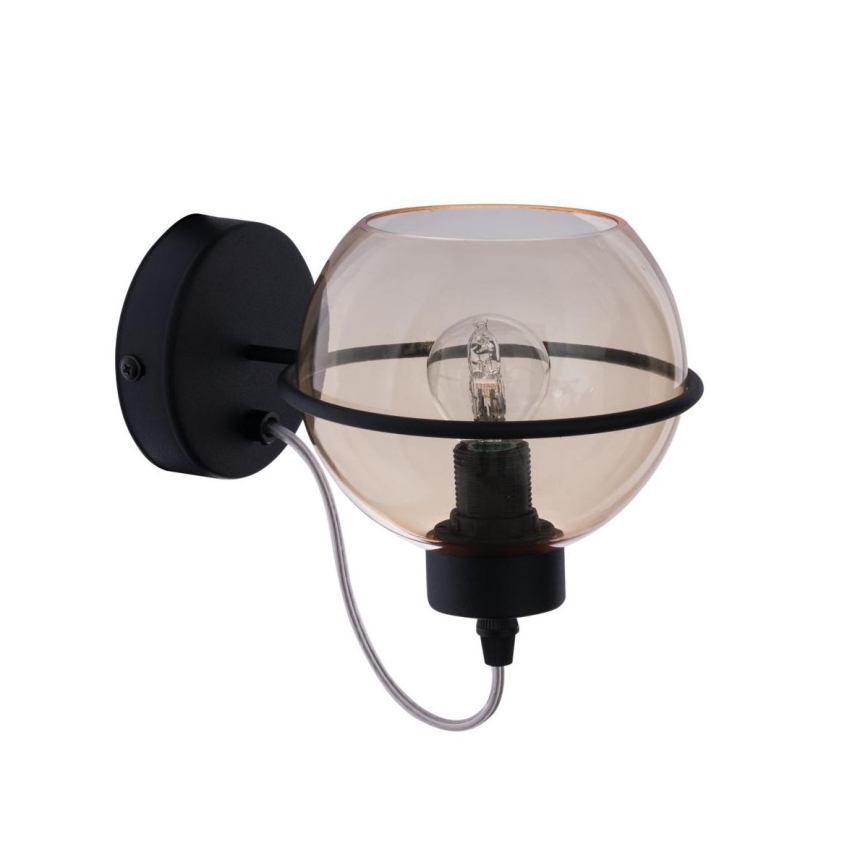 Náhradné sklo pre luster POBO G9, priemer 14 cm, dymovo-béžové