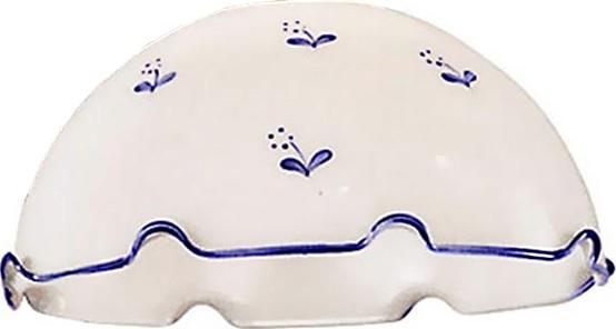 Náhradné sklo univerzálne NONNA E27 pr. 20 cm biela/modrá