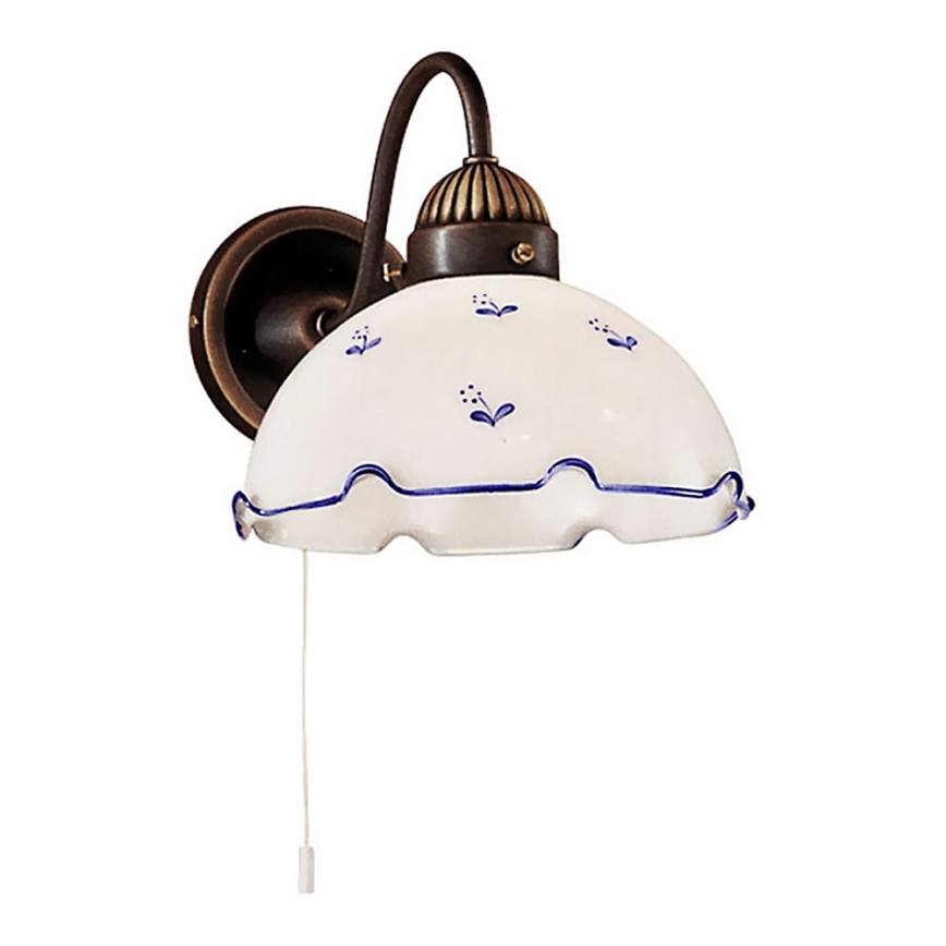 Náhradné sklo univerzálne NONNA E27 pr. 20 cm biela/modrá