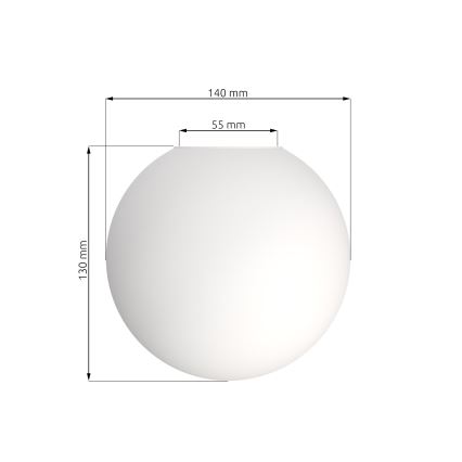 Náhradné tienidlo k lustru SOMA/SMART/GLAM/ROYAL/LINNEAR. Pätica E14, priemer 14 cm, biele