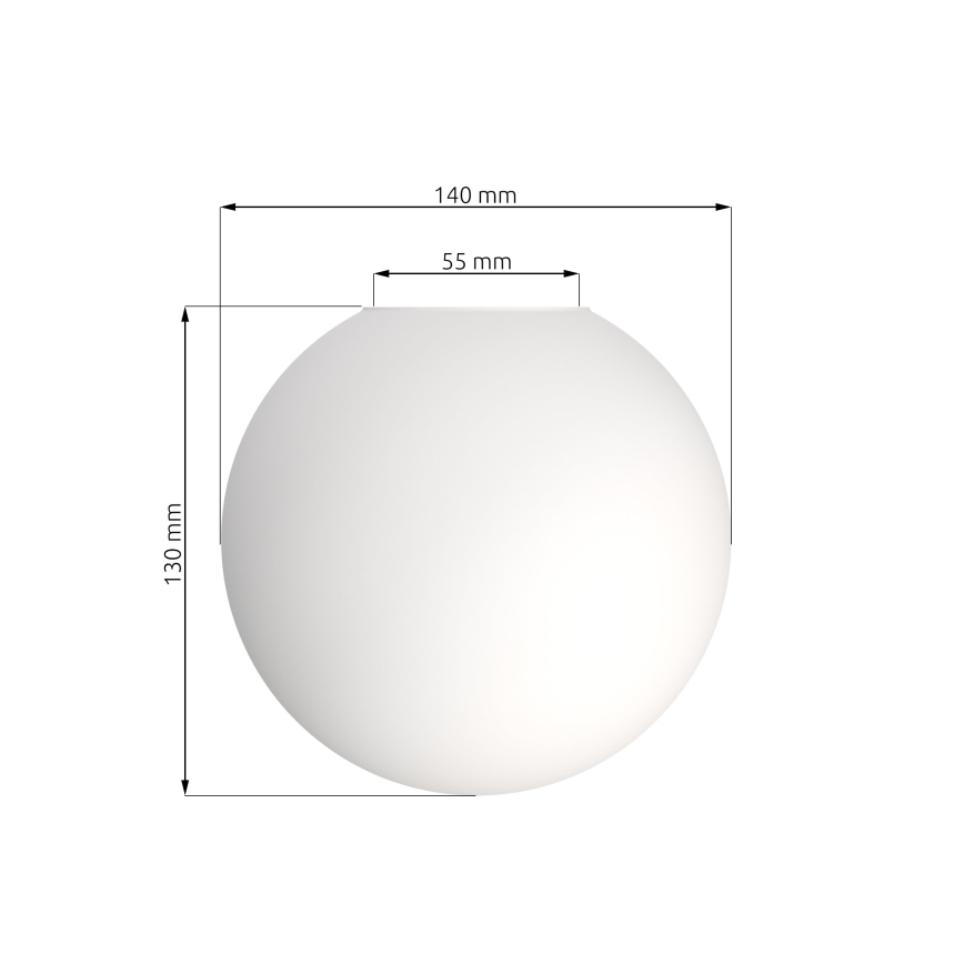 Náhradné tienidlo k lustru SOMA/SMART/GLAM/ROYAL/LINNEAR. Pätica E14, priemer 14 cm, biele