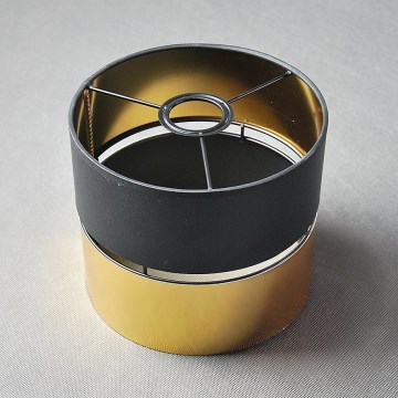 Náhradné tienidlo k stolnej lampe a nástennému svietidlu HILTON E27 16x20 cm čierna/zlatá