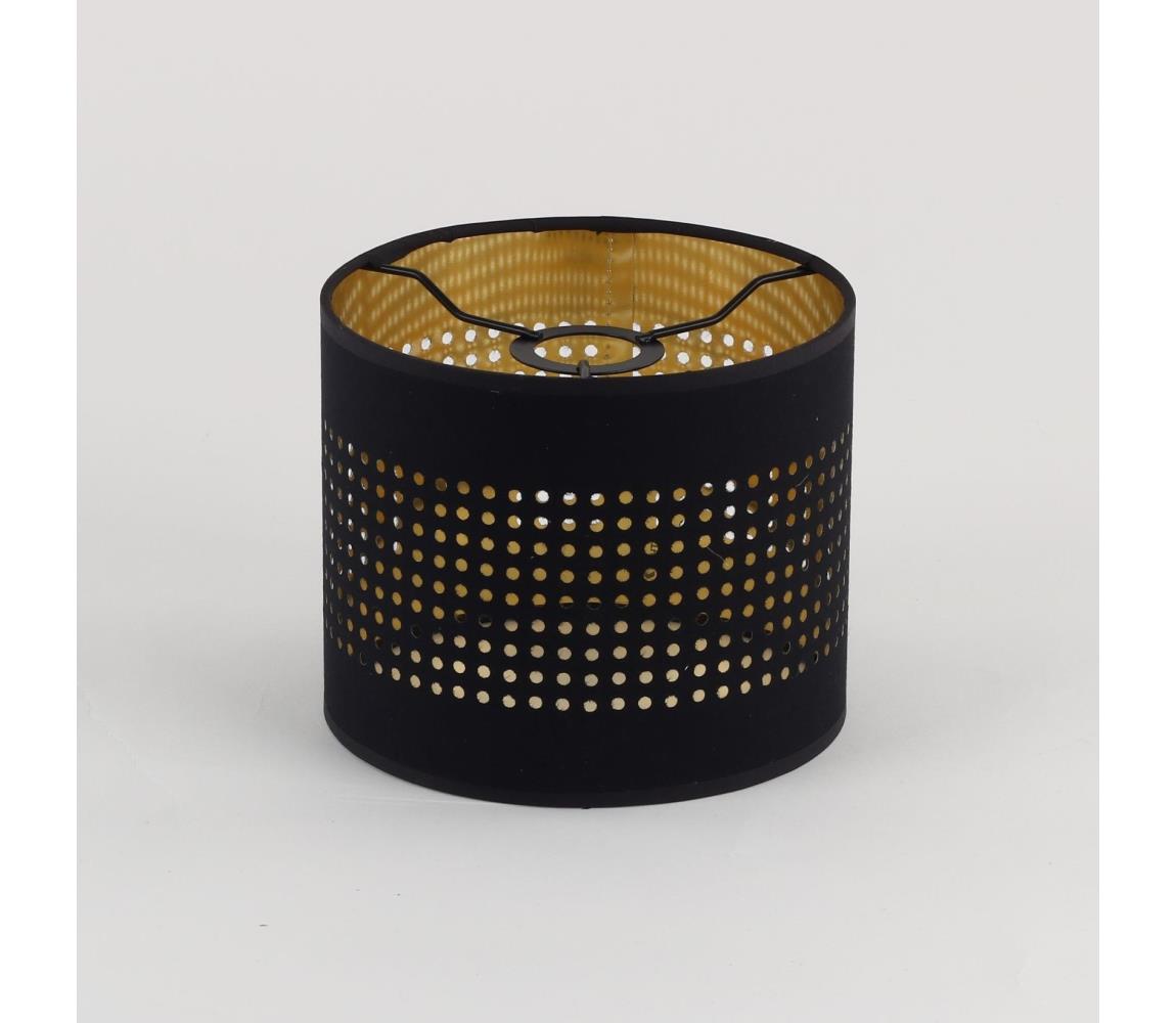 Náhradné tienidlo pre luster BOGART E27, priemer 16 cm, čierne/zlaté 9037