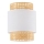 Náhradné tienidlo pre stolnú lampu a luster BOHO E27 pr. 20 cm ratan/biela
