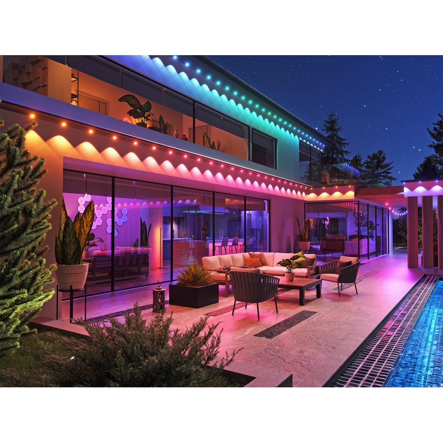 Nanoleaf - LED RGBCW vonkajší stmievateľný svetelný reťazec 30xLED/2,4W/230V 15m 2200-6500K IP67 Wi-Fi + diaľkové ovládanie