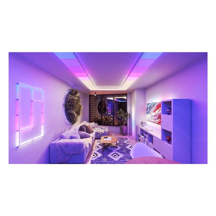 Nanoleaf - SADA 3x LED RGBW Stmievateľné stropné svietidlo SKYLIGHT 1xLED/18W/230V + 2xLED/16W/230V 2700-6500K Wi-Fi