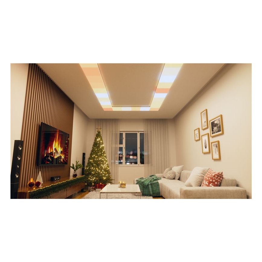 Nanoleaf - SADA 3x LED RGBW Stmievateľné stropné svietidlo SKYLIGHT 1xLED/18W/230V + 2xLED/16W/230V 2700-6500K Wi-Fi