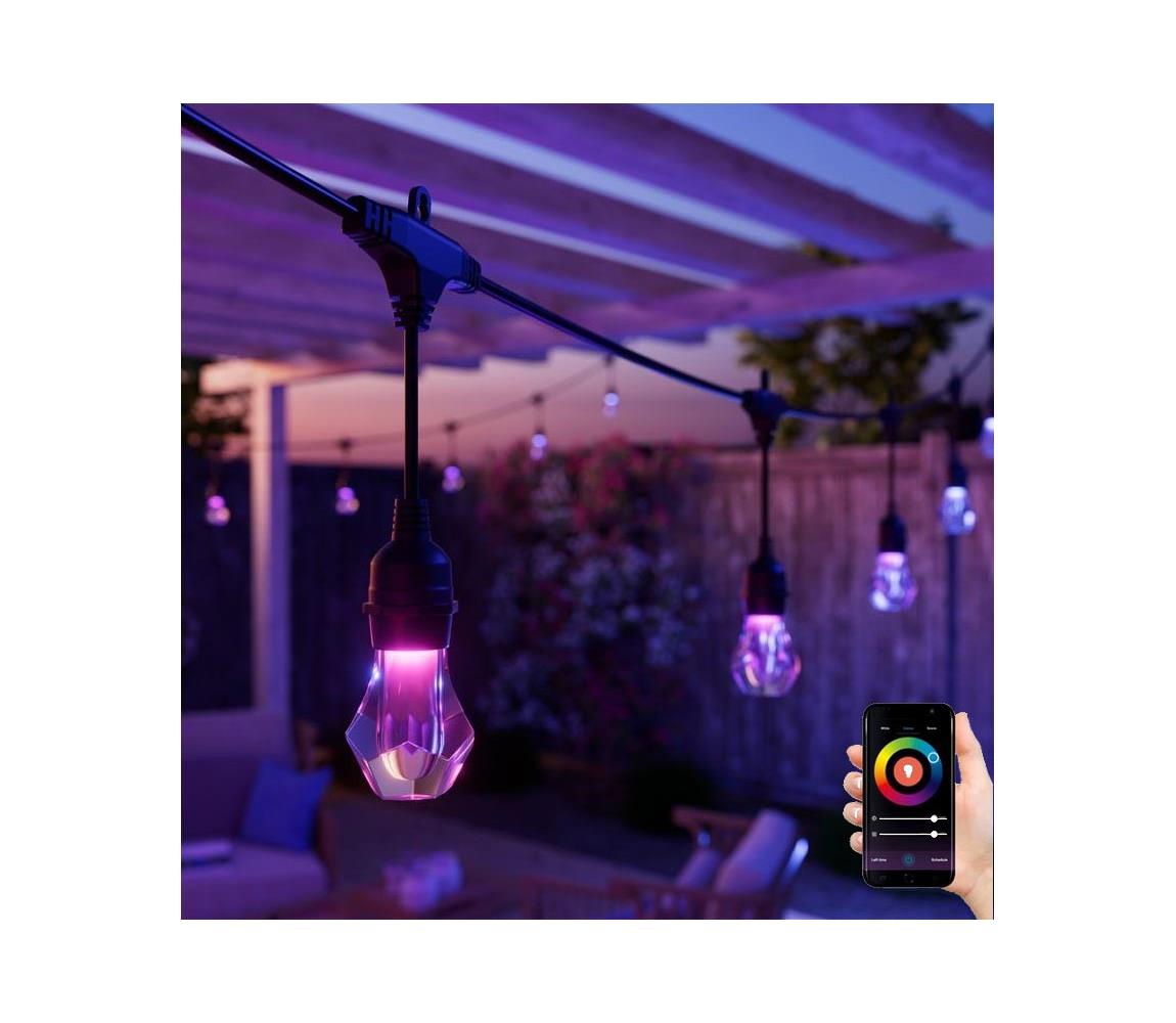 Nanoleaf NF084E00-20SLO- LED RGBWIC rozširujúci reťazec (girlanda) 20×LED, 15 m, Wi‑Fi, IP65 NF084E00-20SLO