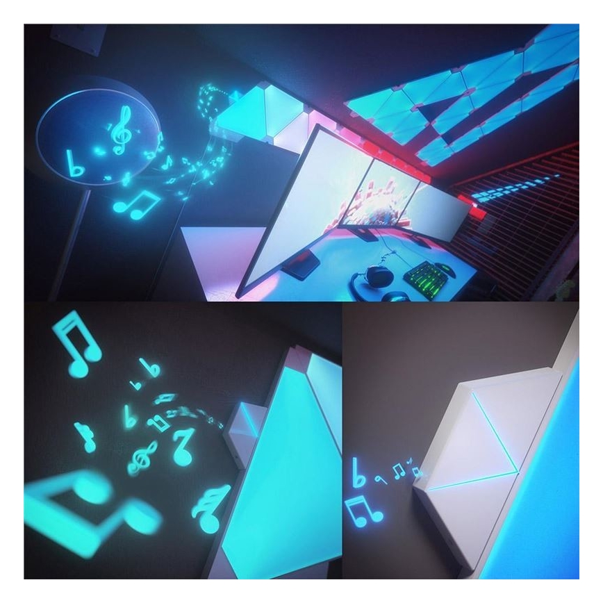 Nanoleaf SADA 15x LED RGB Stmievateľný panel RHYTHM LED/2W/230V Wi-Fi