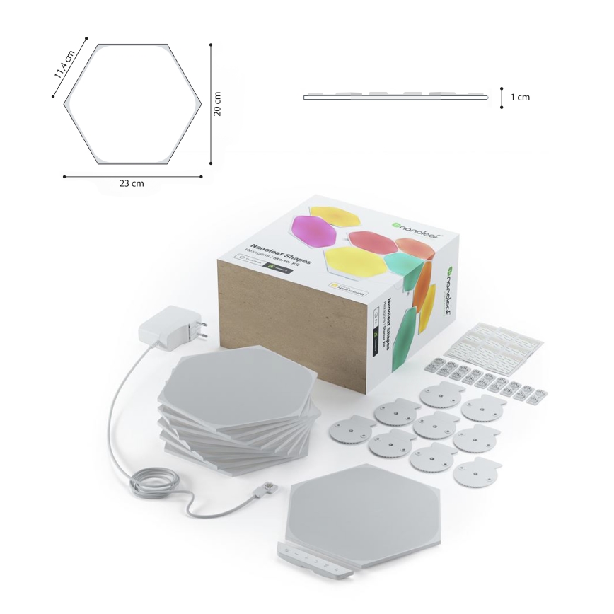 Nanoleaf - SADA 9x LED RGB Stmievateľný panel SHAPES HEXAGON LED/2W/230V 1200-6500K Wi-Fi