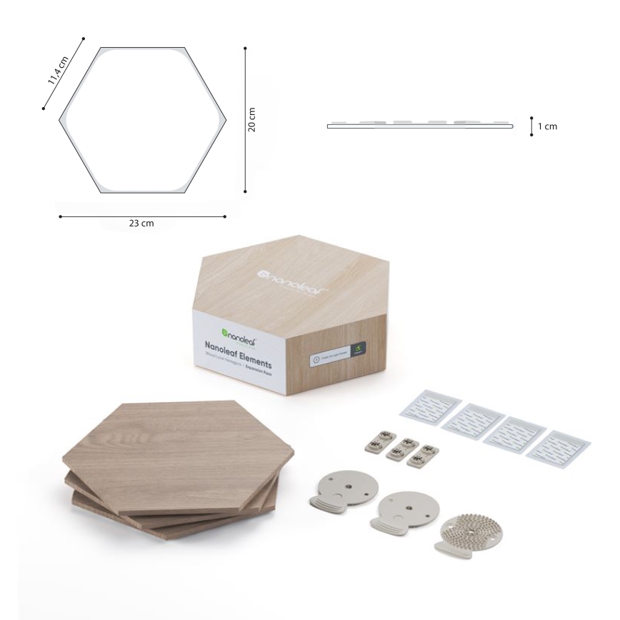Nanoleaf - SADA 3x LED Stmievateľný panel HEXAGONS LED/2W/230V Wi-Fi