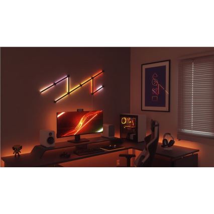 Nanoleaf - Sada krytov na lištu LINES 9 ks čierna matná