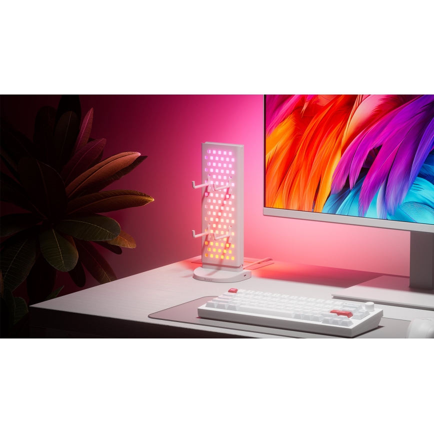 Nanoleaf - LED RGBIC Stmievateľná nabíjacia stolná stanica 3 v 1 5V 2700-6500K čierna