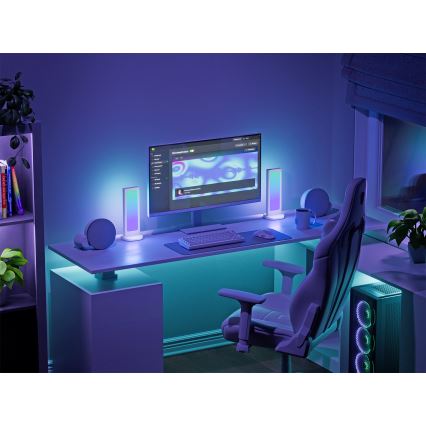 Nanoleaf - LED RGBIC Stmievateľná nabíjacia stolná stanica 3 v 1 5V 2700-6500K čierna