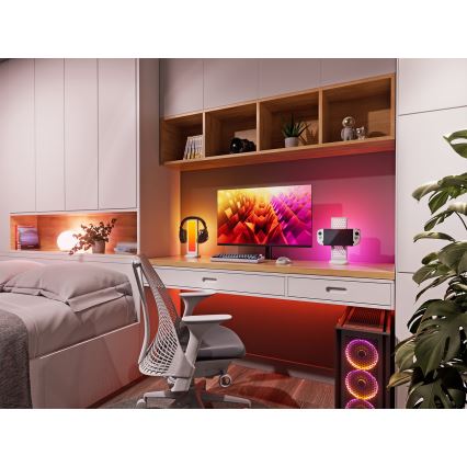 Nanoleaf - LED RGBIC Stmievateľná nabíjacia stolná stanica 3 v 1 5V 2700-6500K čierna