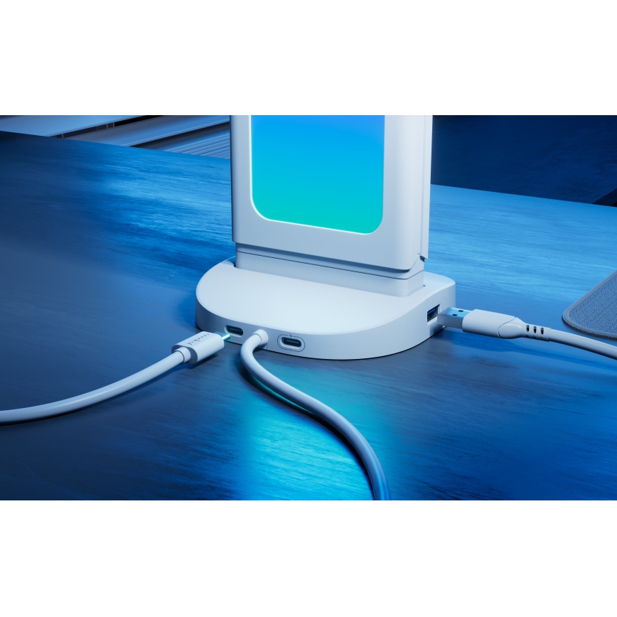 Nanoleaf - LED RGBIC Stmievateľná nabíjacia stolná stanica 3 v 1 5V 2700-6500K čierna