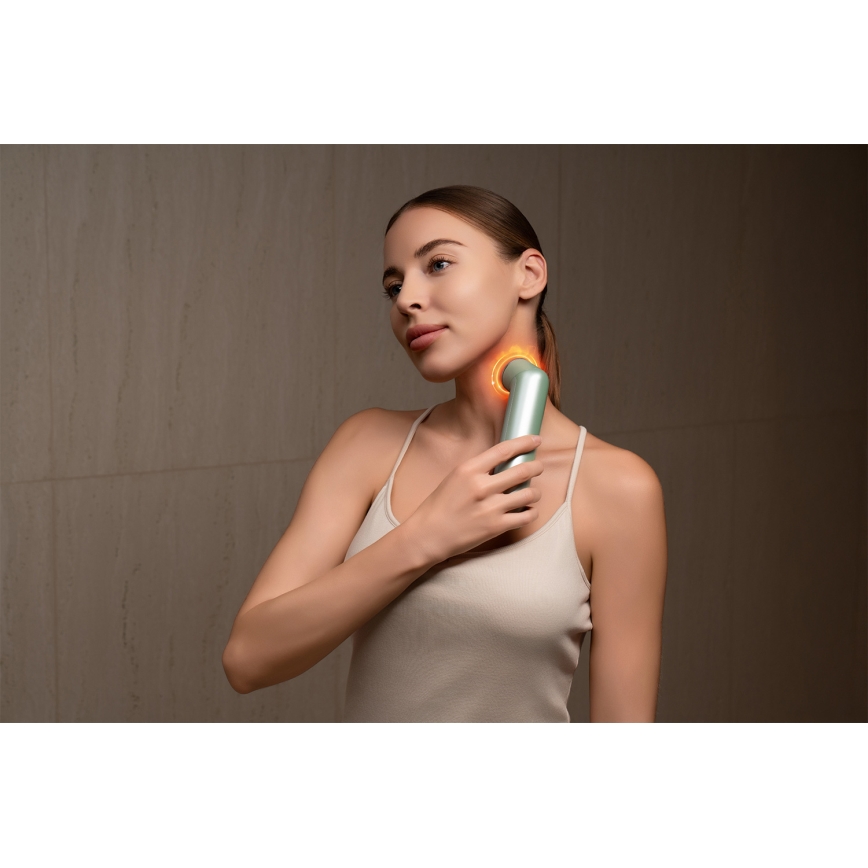 Nanoleaf - LED ultrazvukový prístroj na omladenie pokožky 6v1 5W/2500 mAh mintová