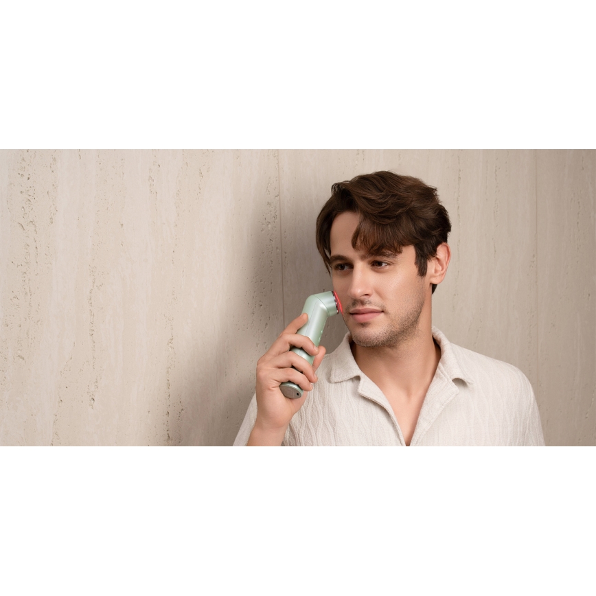 Nanoleaf - LED ultrazvukový prístroj na omladenie pokožky 6v1 5W/2500 mAh mintová