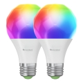 Nanoleaf - SADA 2x LED RGBW Stmievateľná žiarovka ESSENTIALS MATTER A19 E27/9W/230V 2700-6500K CRI 90 Wi-Fi