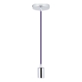 Napájací kábel 1xE27/60W/230V fialová/lesklý chróm