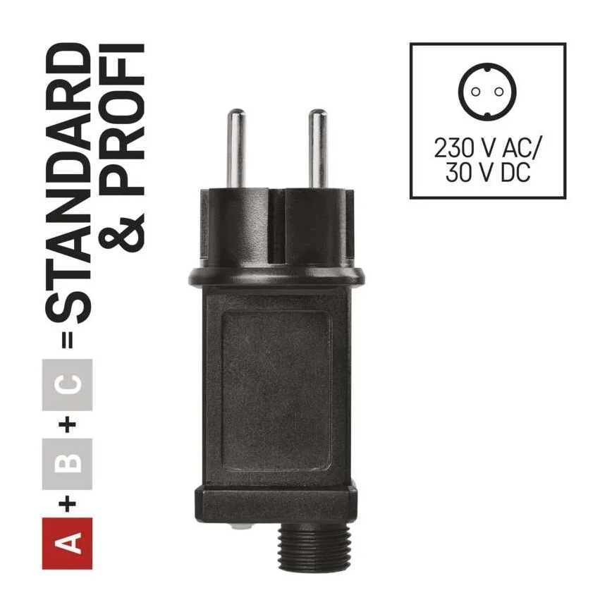 Napájací zdroj pre vianočné prepojiteľné osvetlenie 230 V IP44